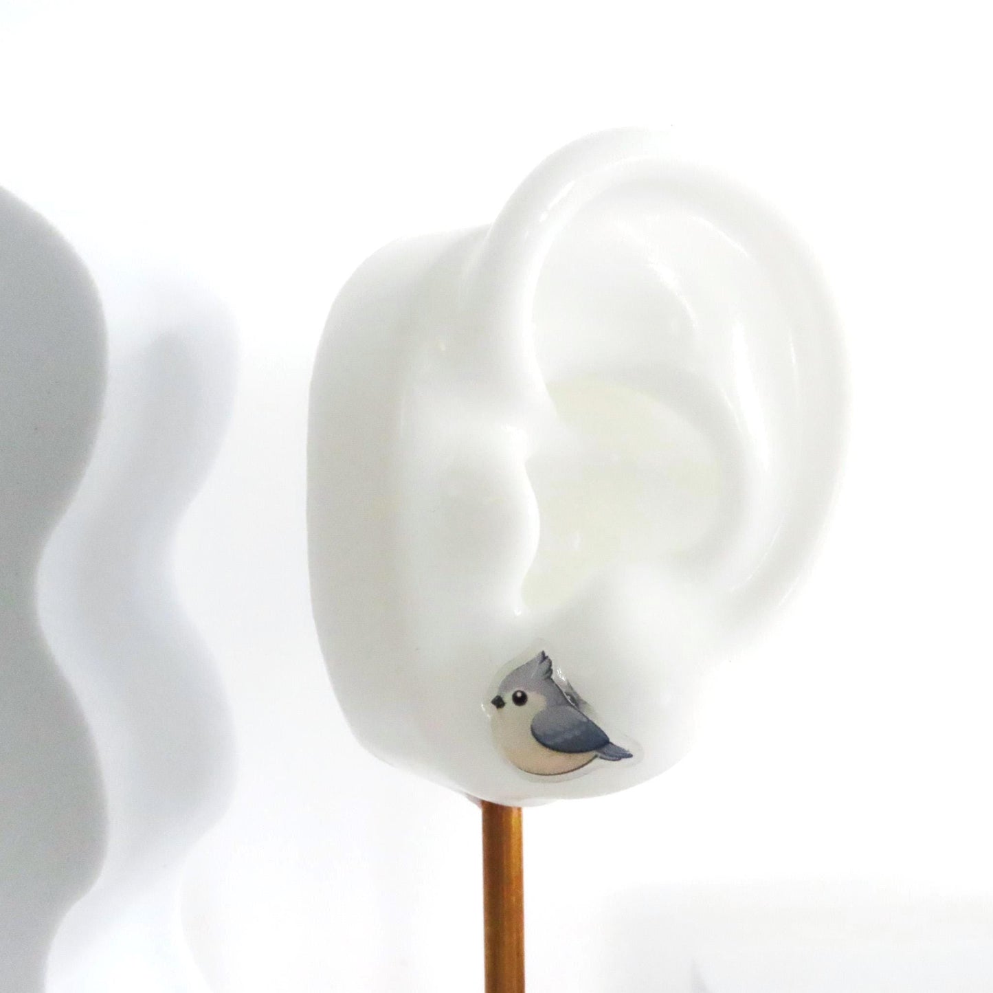 Tufted Titmouse Bird Earrings · Subtle Nature Studs · Dainty Bird Jewelry · Gift for Backyard Birder