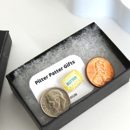 Butter Earrings, Quirky Food Earrings, Titanium Posts