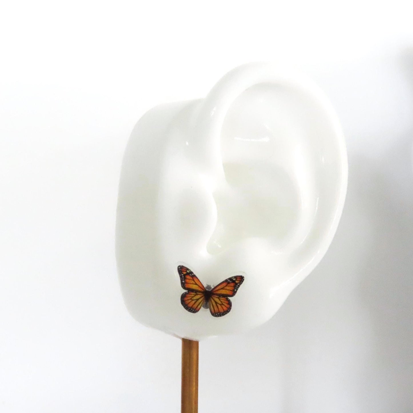 Monarch Butterfly Earrings, Hypoallergenic Titanium Posts and Nonmetal Post Options for Sensitive Ears