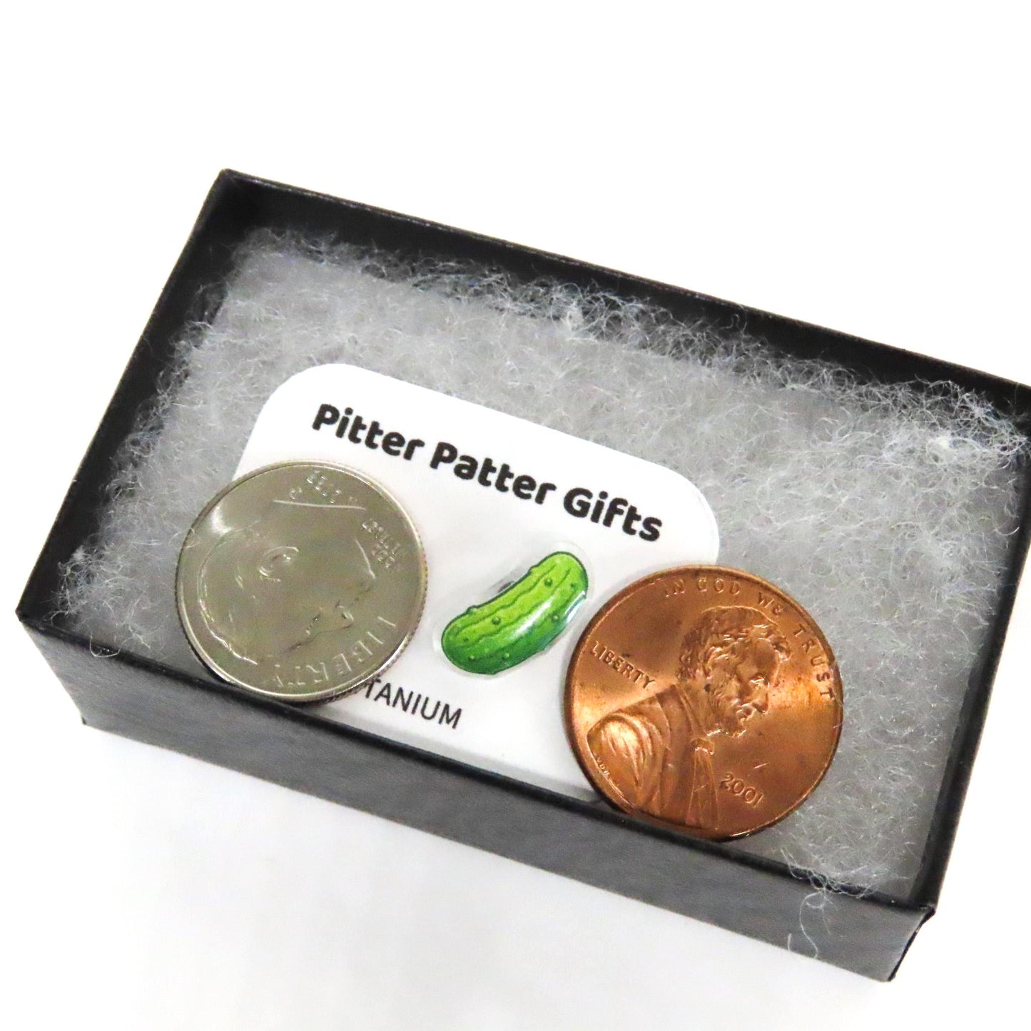 Pickle Earrings, Weird Quirky Earrings, Titanium Posts, Hypoallergenic Nickel Free