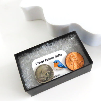 Bluebird Earrings · Eastern Bluebird Studs · Bird Lover Gift · Cute Bird Jewelry · Hypoallergenic and Nickel Free