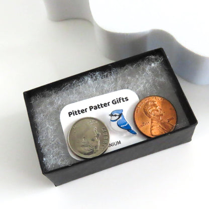 BLUE JAY Earrings · Birding Birder Gift, Bird Jewelry, Titanium Posts