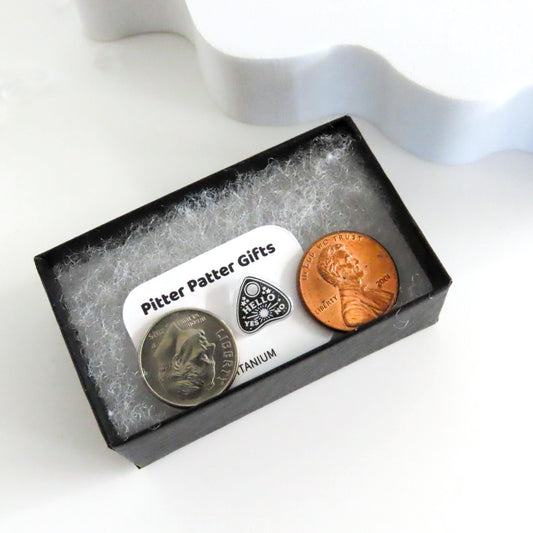 Planchette Earrings, Hypoallergenic Titanium Posts, Witchy Aesthetic, Quirky Earrings, Gothic Jewelry
