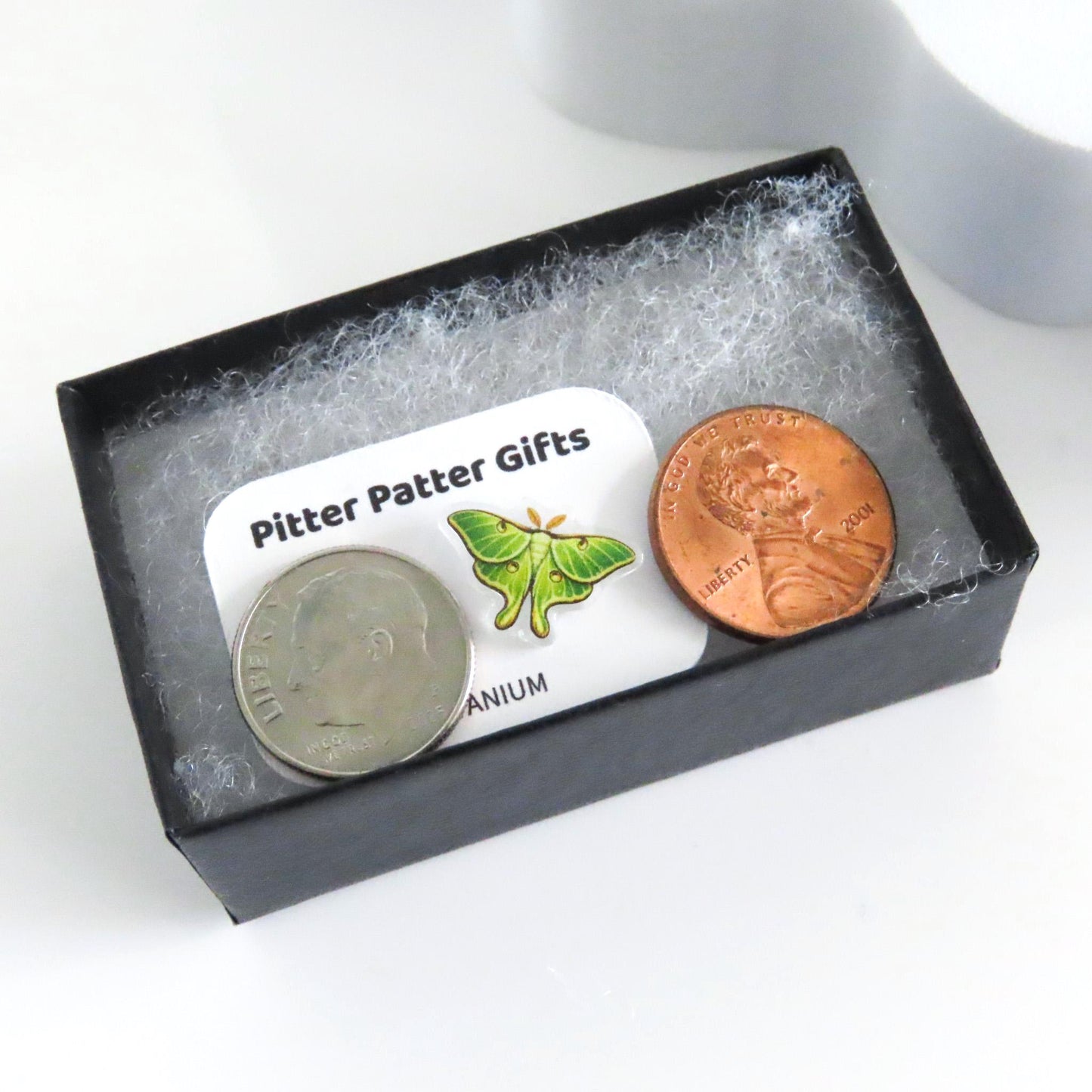 Luna Moth Earrings, Whimsical Insect Jewelry, Hypoallergenic Posts