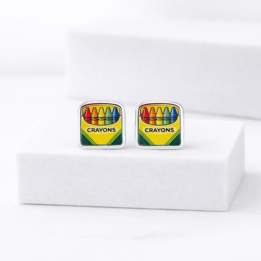 Crayon Earrings, Teacher Appreciation Gift, Titanium Posts, Back to School