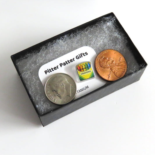 Crayon Earrings, Teacher Appreciation Gift, Titanium Posts, Back to School