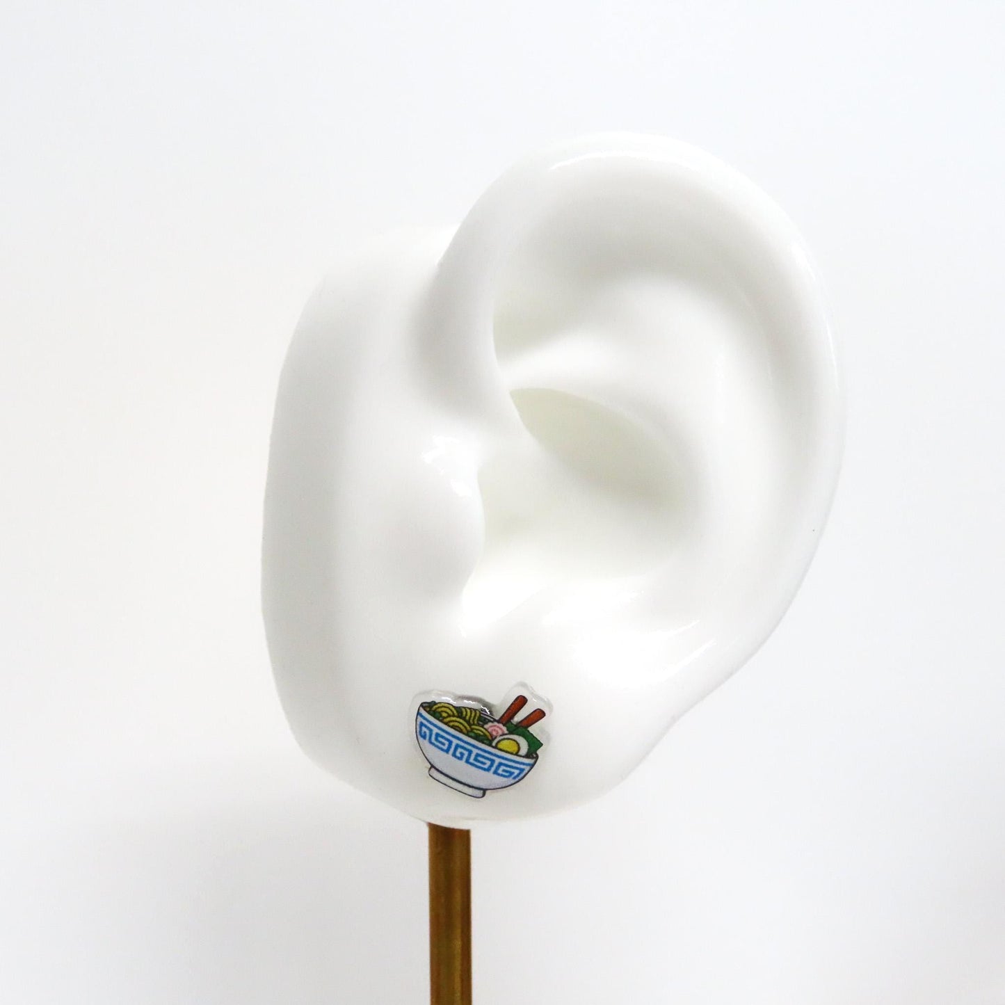 Ramen Noodle Earrings, Quirky Food Earrings, Titanium Posts for Sensitive Ears