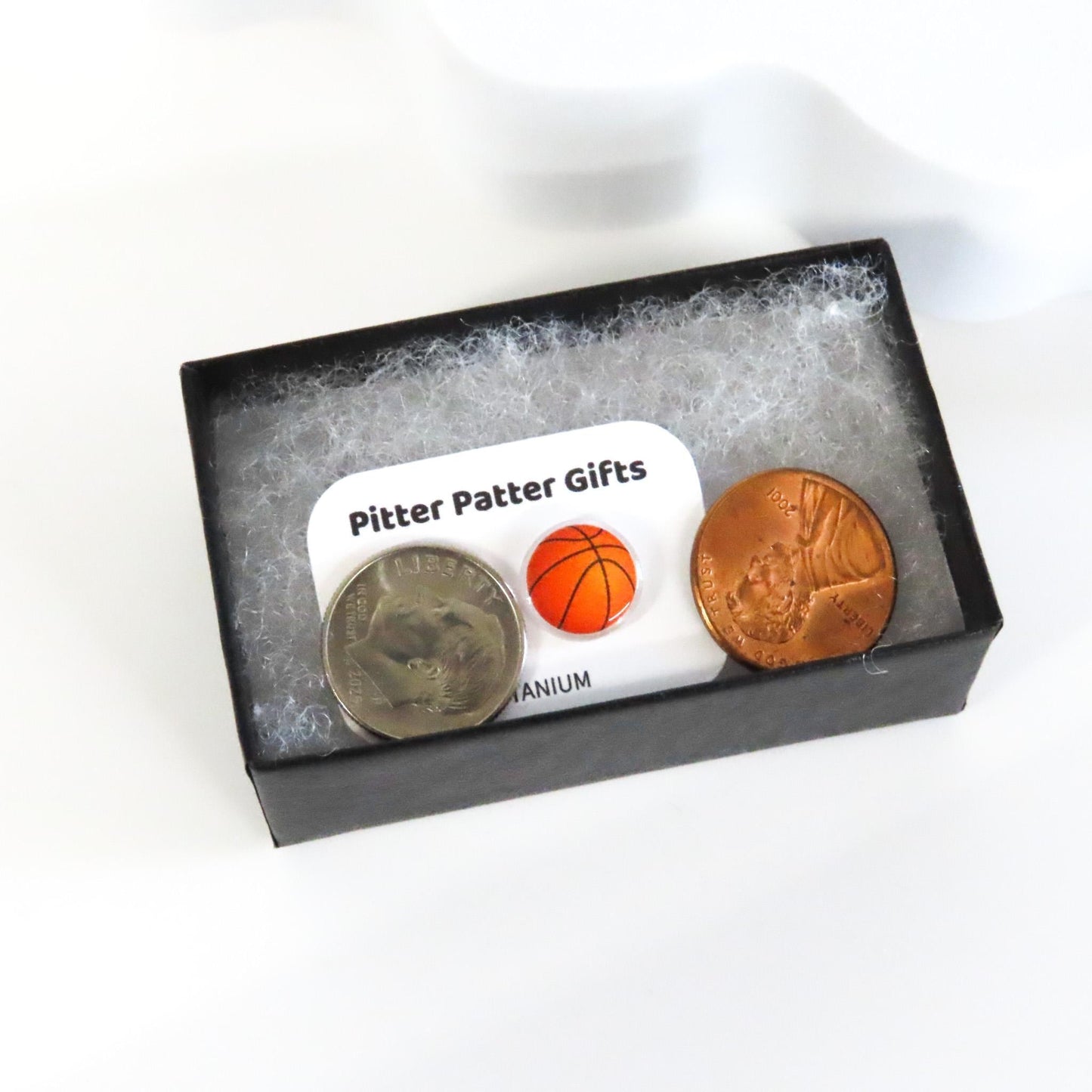 Basketball Earrings Studs, Titanium Posts, Sports Jewelry