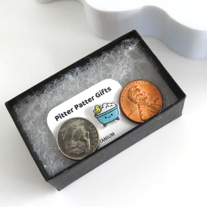 Toaster Bath Earrings · Quirky Meme Earrings · Live Laugh Toaster Bath  · Dark Humor Edgy Gift · Titanium Posts