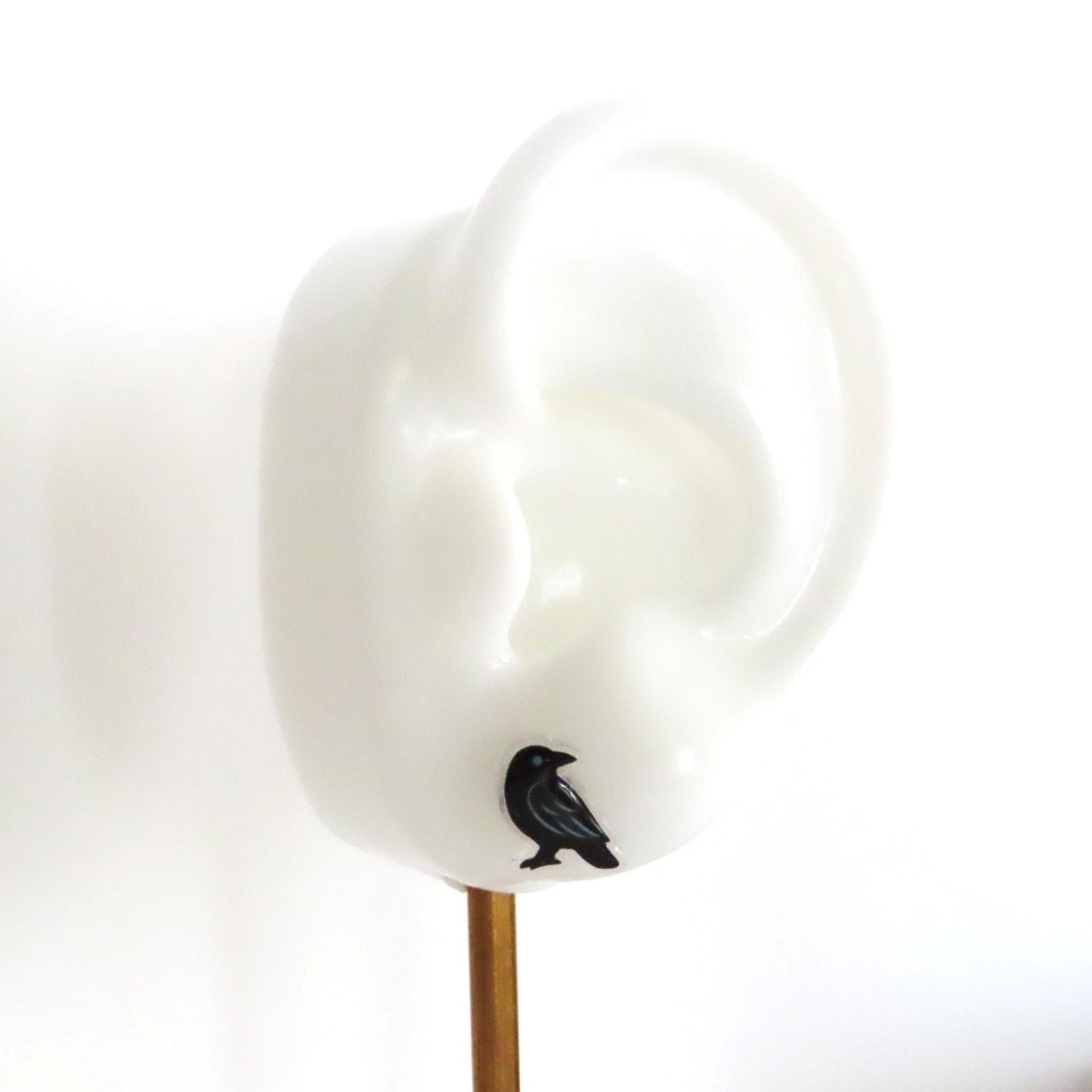 Mystical Raven Earrings, Black Crow Earrings, Gothic Earrings, Hypoallergenic Titanium Posts