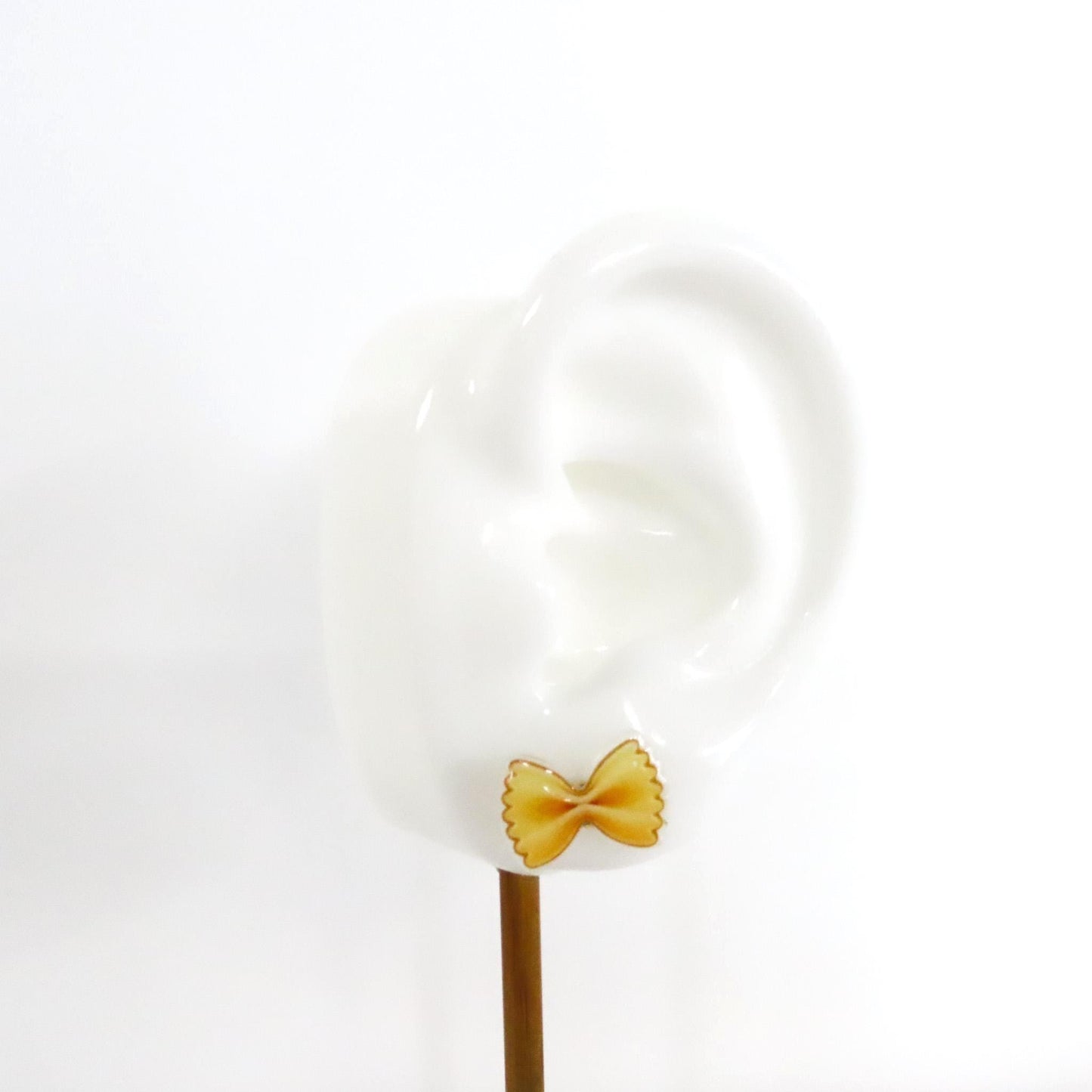 Bow Tie Pasta Earrings, Food Jewelry, Farfalle Studs, Fun Foodie Gift