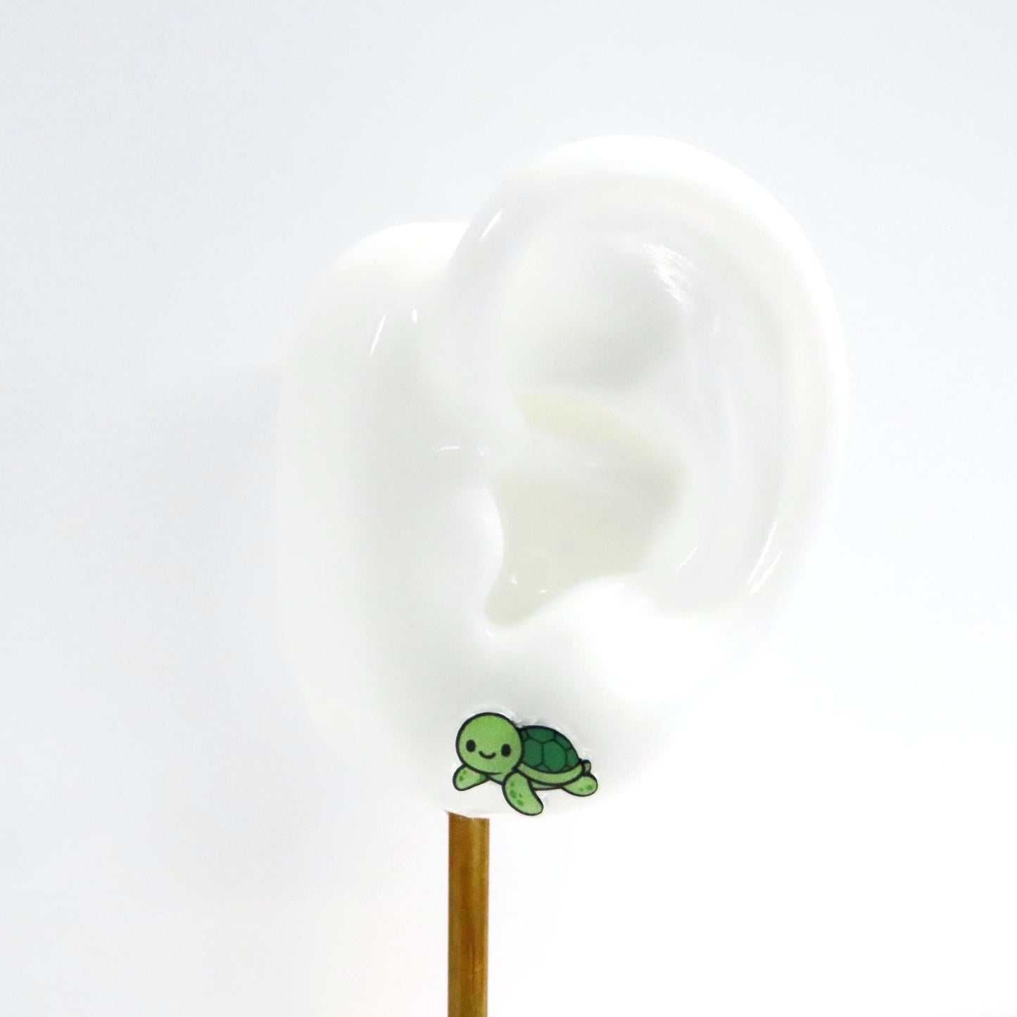 Kawaii Sea Turtle Earrings, Cute Earrings, Hypoallergenic Titanium Posts