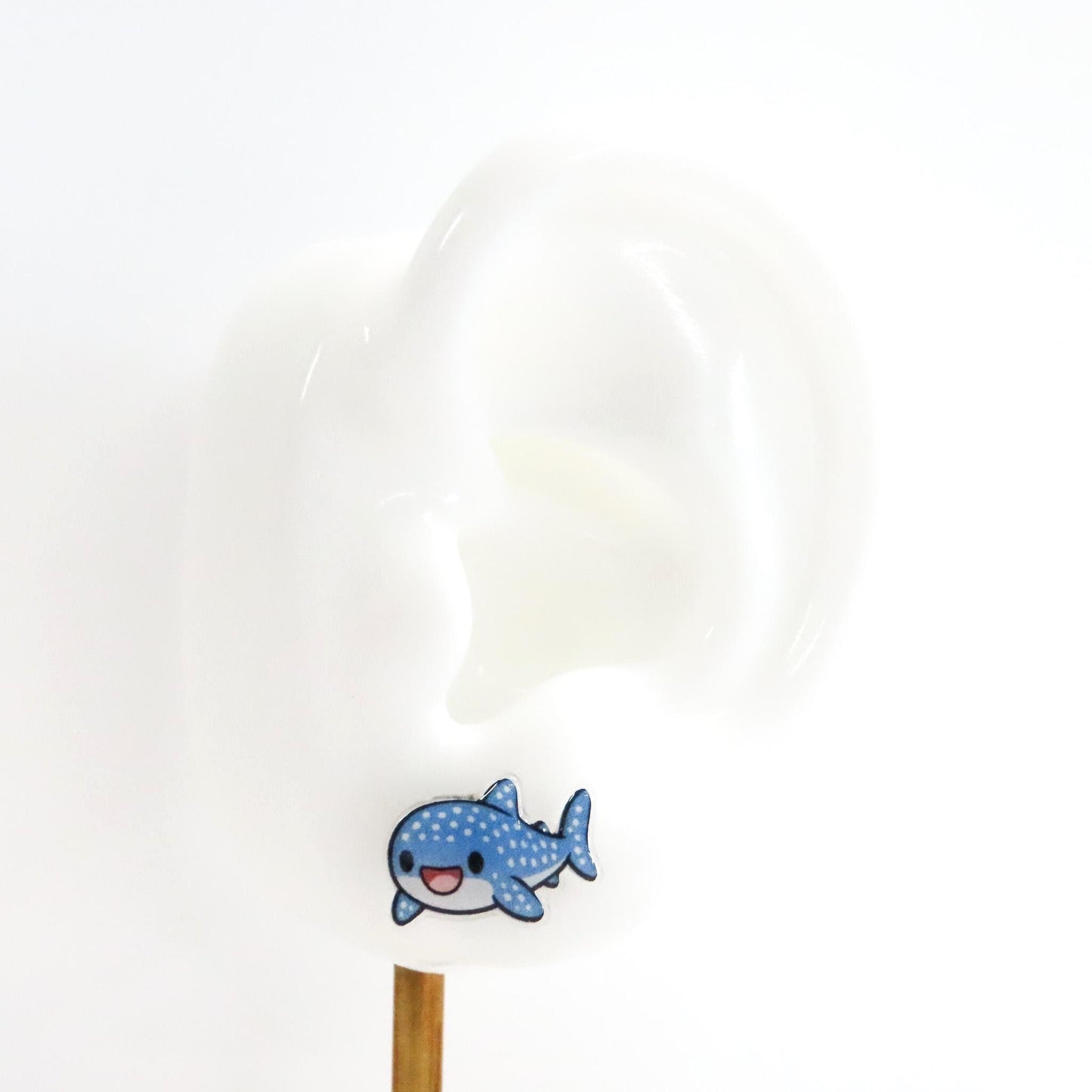 Whale Shark Earrings, Cute Earrings, Hypoallergenic Titanium Posts