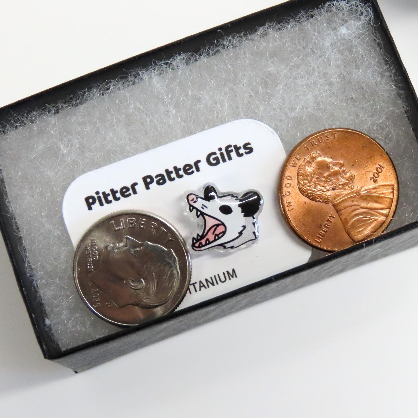 Possum Earrings, Opossum Studs, Weird Earrings, Hypoallergenic Titanium Posts