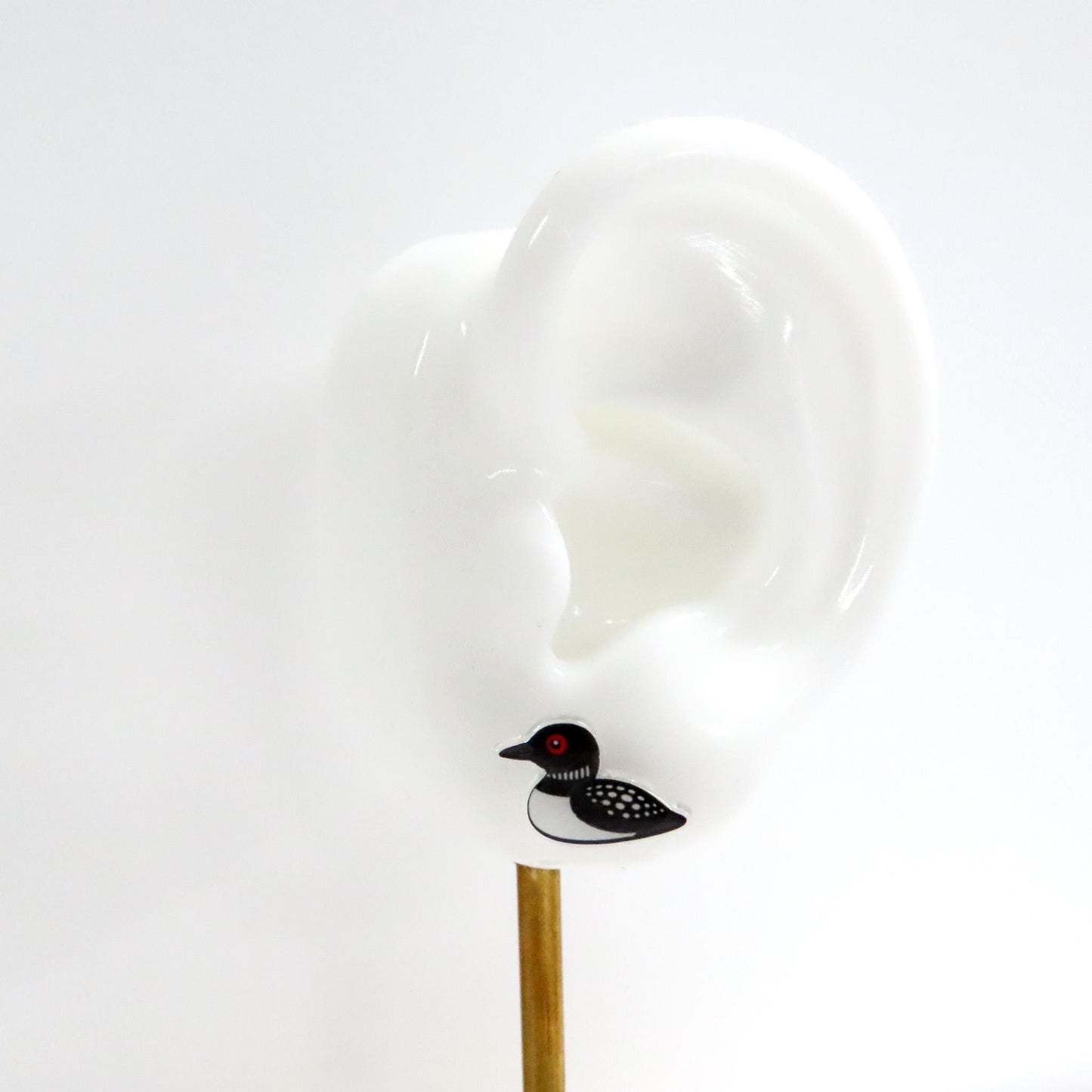 Loon Stud Earrings, Bird Earrings, Titanium Posts, Nature Lover Gift